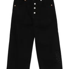 Джинсы с вышитым логотипом