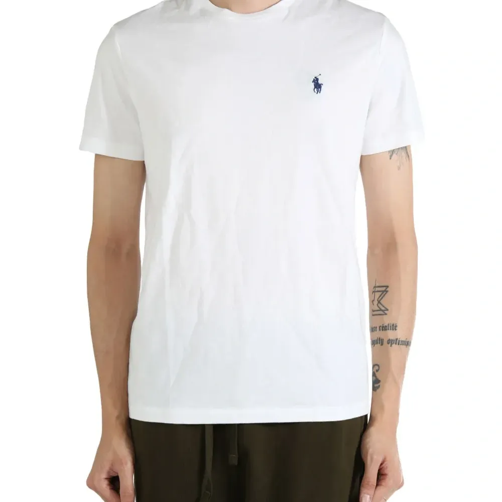 Хлопковая футболка с круглым вырезом