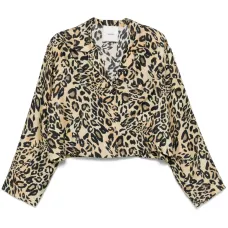 Укороченная рубашка с длинными рукавами