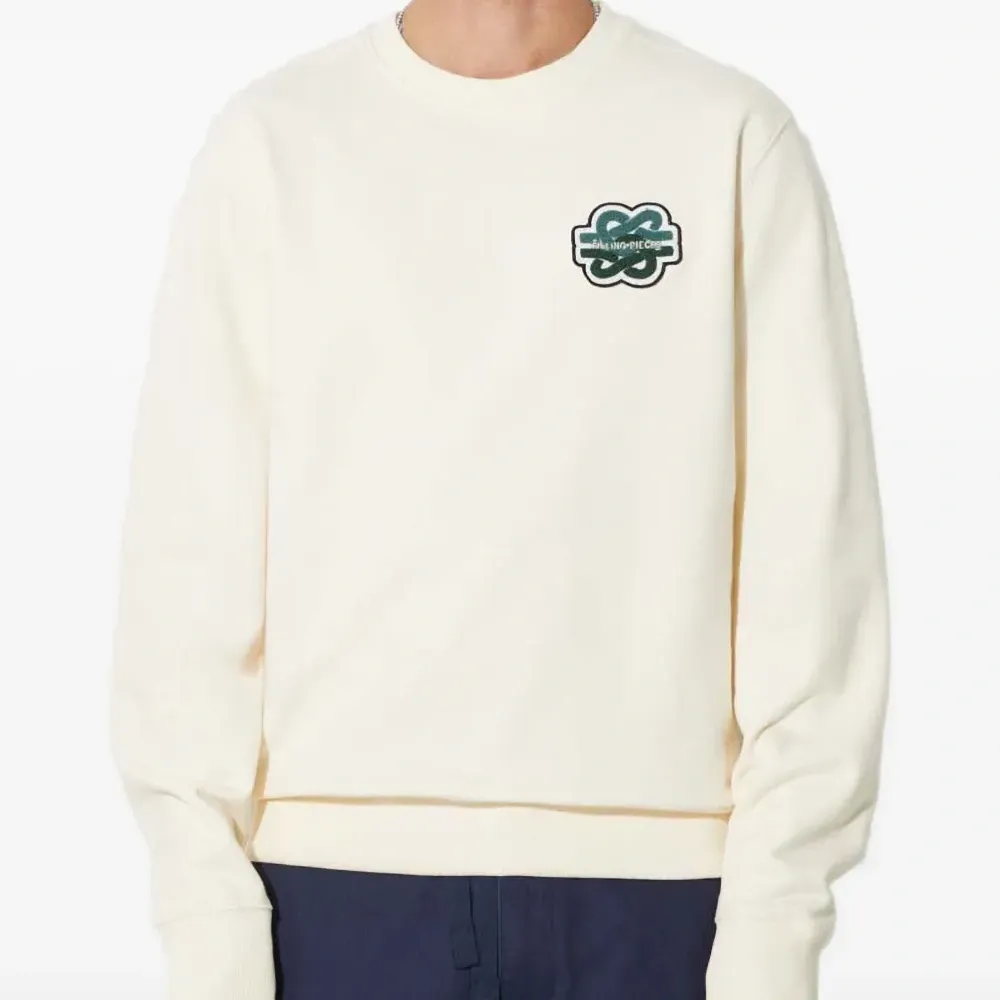 толстовка с круглым вырезом и вышивкой