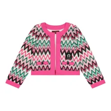 Кардиган с узором зигзаг