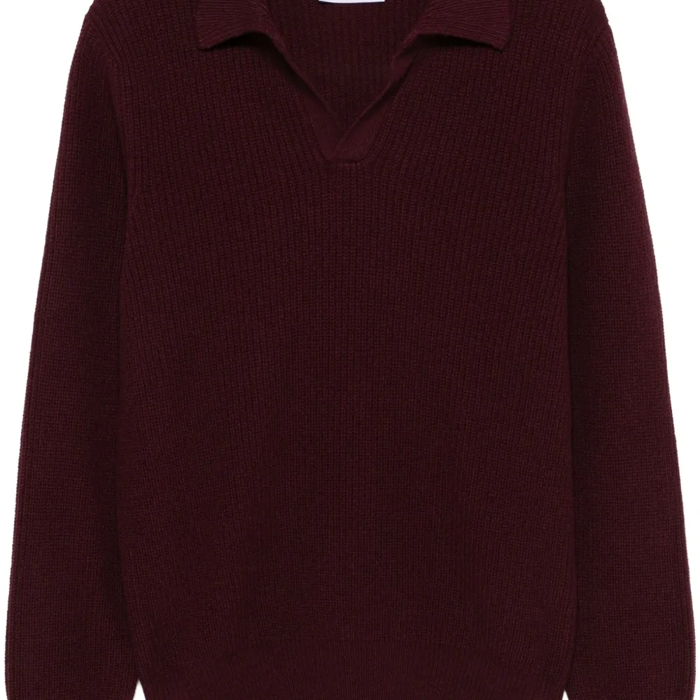 Свитер из вирджинской шерсти с воротником поло