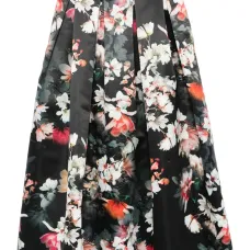 Юбка миди с цветочным принтом