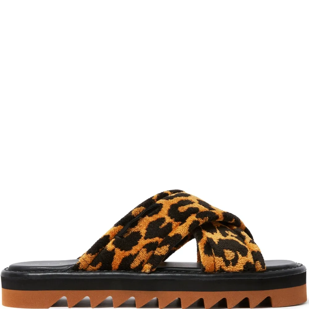 Шлепанцы с леопардовым принтом