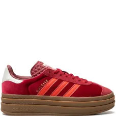Кроссовки Gazelle Bold Velvet Pack - Victory Red/Bright Red/Off White