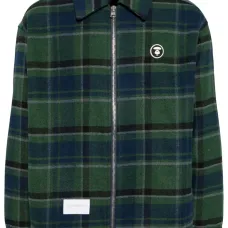 Клетчатая куртка с нашивкой-логотипом