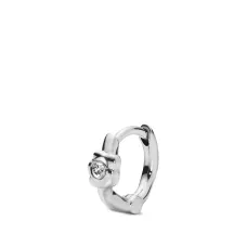 Серьги-хагги Flora из белого золота с бриллиантами