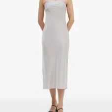 Платье миди без бретелей