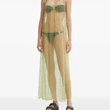 SAMALLY платье миди с бусинами