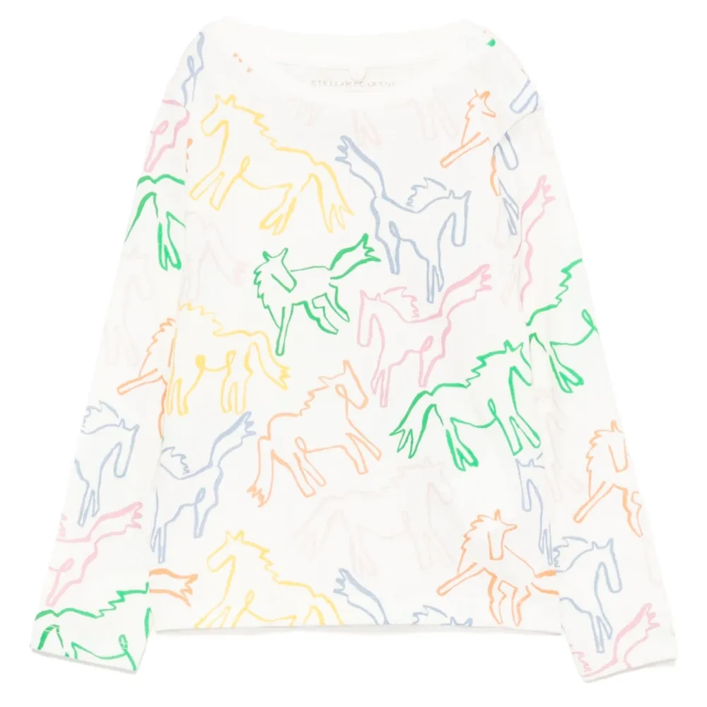 Футболка с длинными рукавами и принтом