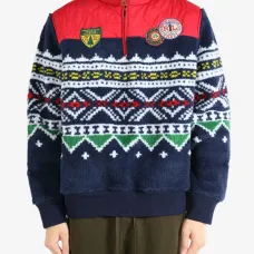 Fair Isle fleece sweatshirt