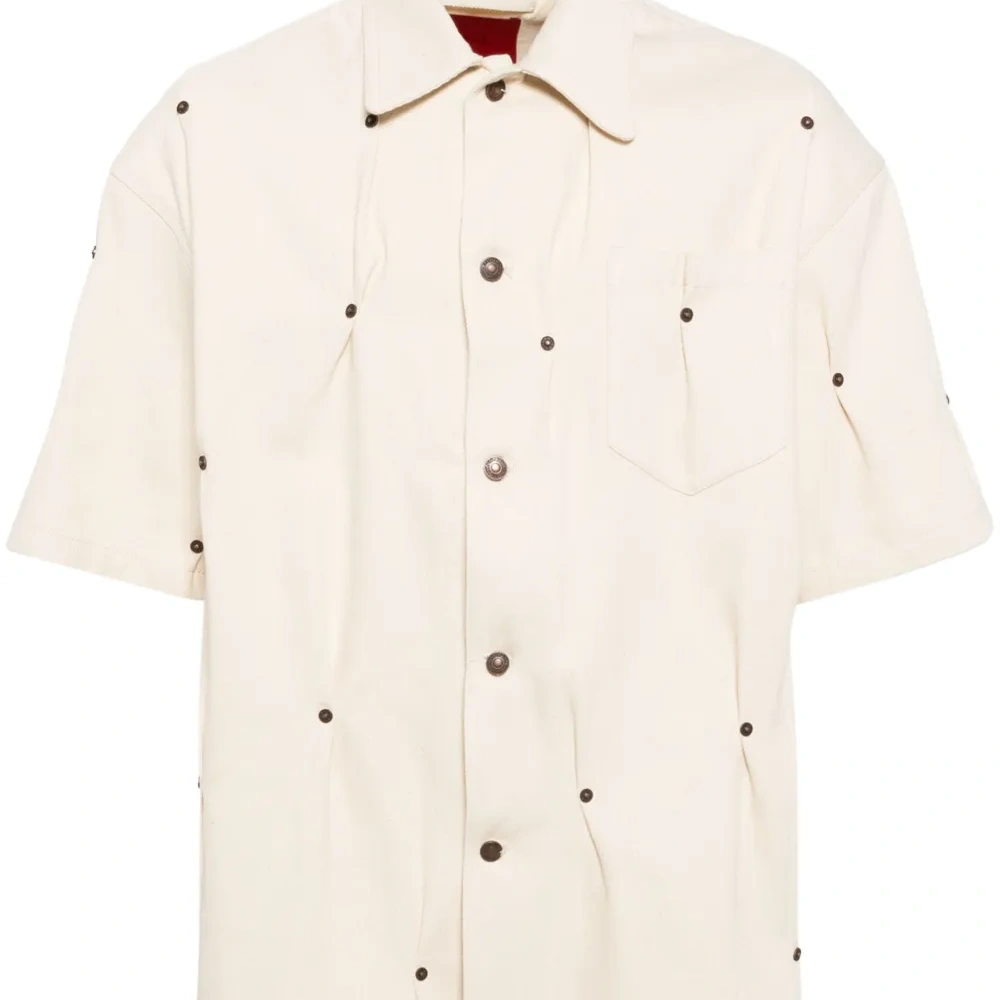 Джинсовая рубашка Multi-Rivet с короткими рукавами