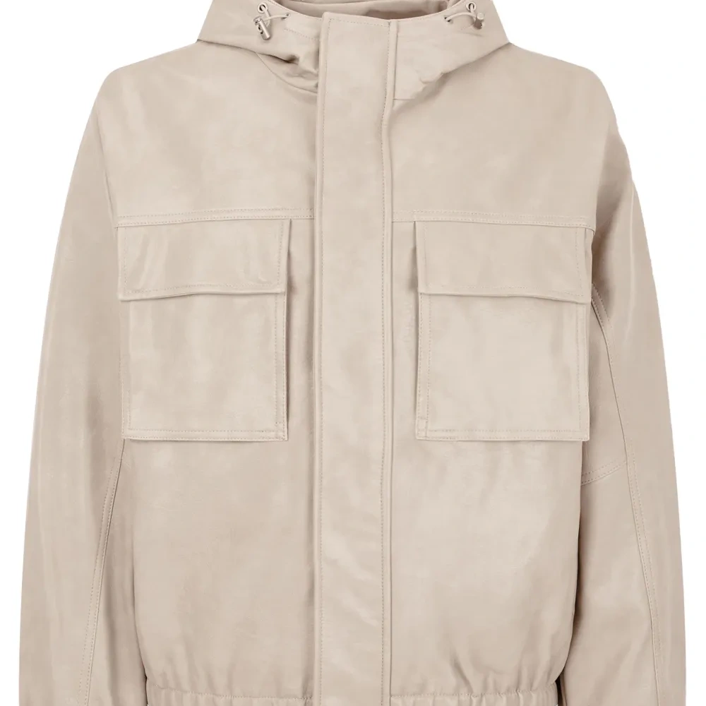 Худи из искусственной кожи