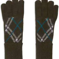 Клетчатые перчатки из смесового кашемира Клетчатые перчатки из смесового кашемира