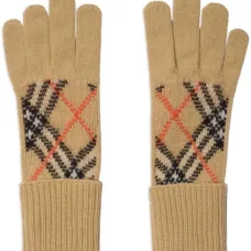 Клетчатые перчатки из смесового кашемира Клетчатые перчатки из смесового кашемира
