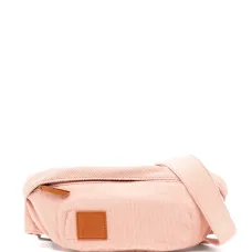 Вельветовая поясная сумка с нашивкой-логотипом