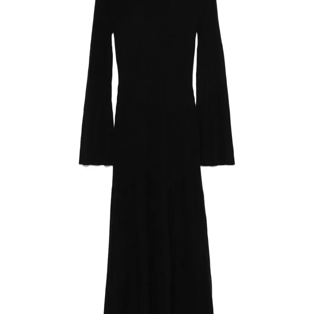 Платье макси в рубчик