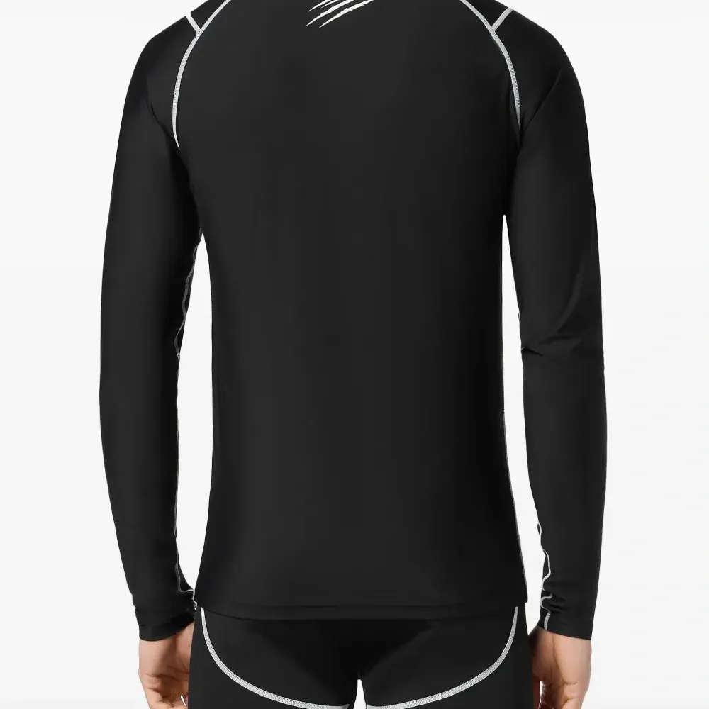 Рубашка с длинными рукавами и контрастной строчкой