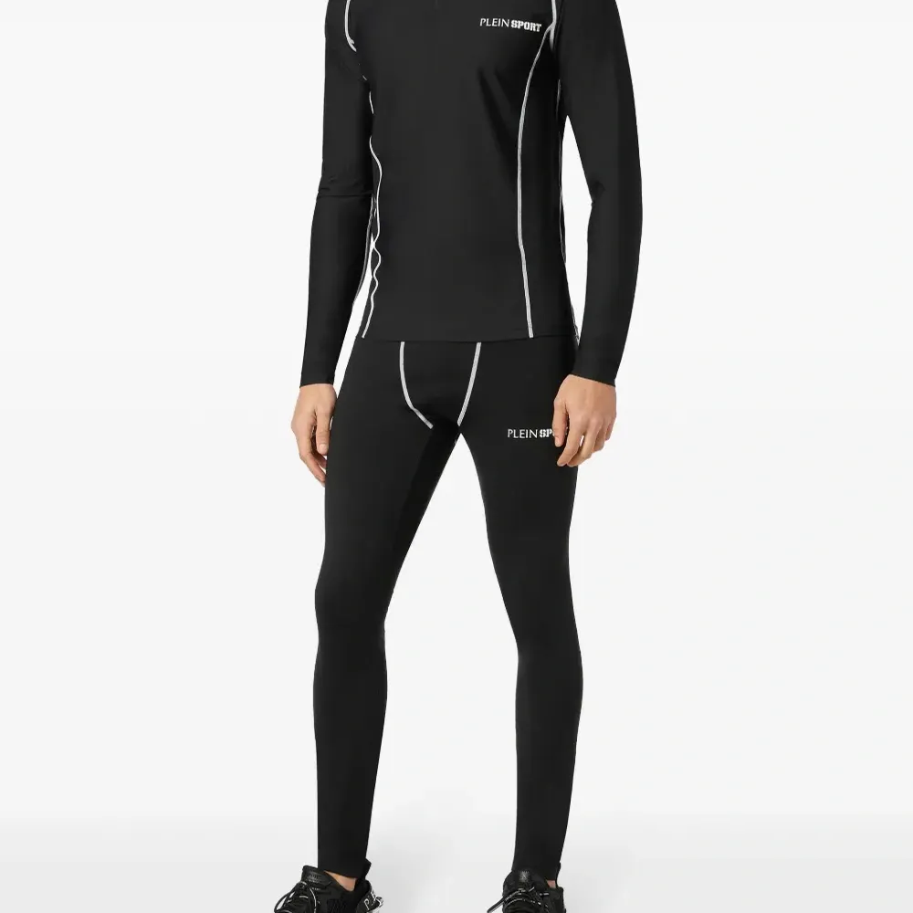 Рубашка с длинными рукавами и контрастной строчкой