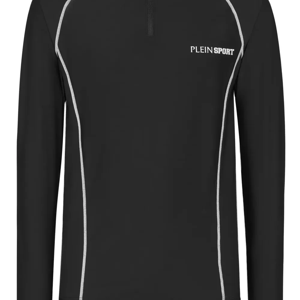 Рубашка с длинными рукавами и контрастной строчкой