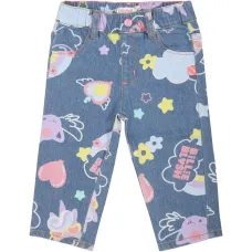 Джинсы с принтом