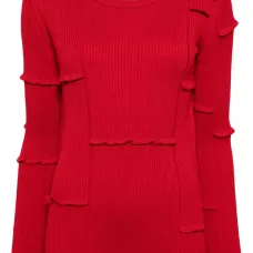 Джемпер в рубчик со складками