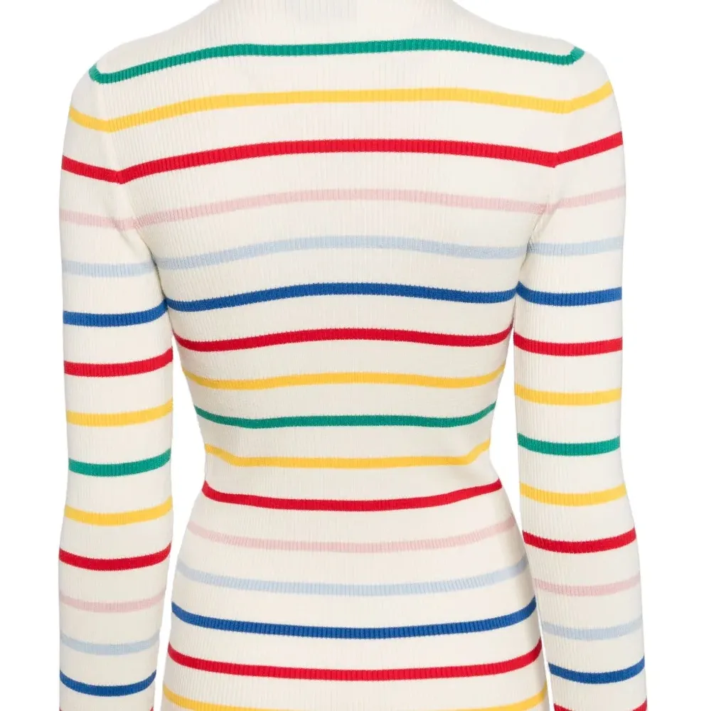 Полосатый джемпер в рубчик