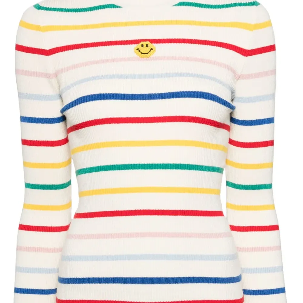 Полосатый джемпер в рубчик