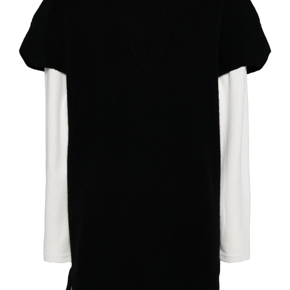 Комплект из топа и джемпера с V-образным вырезом