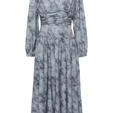Платье макси с мраморным узором