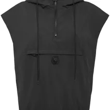 Жилет с капюшоном и воротником на молнии Жилет с капюшоном и воротником на молнии