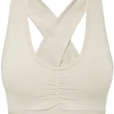 Бесшовный спортивный бюстгальтер с широкими бретелями