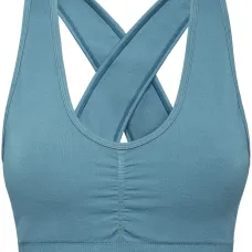 Бесшовный спортивный бюстгальтер с широкими бретелями