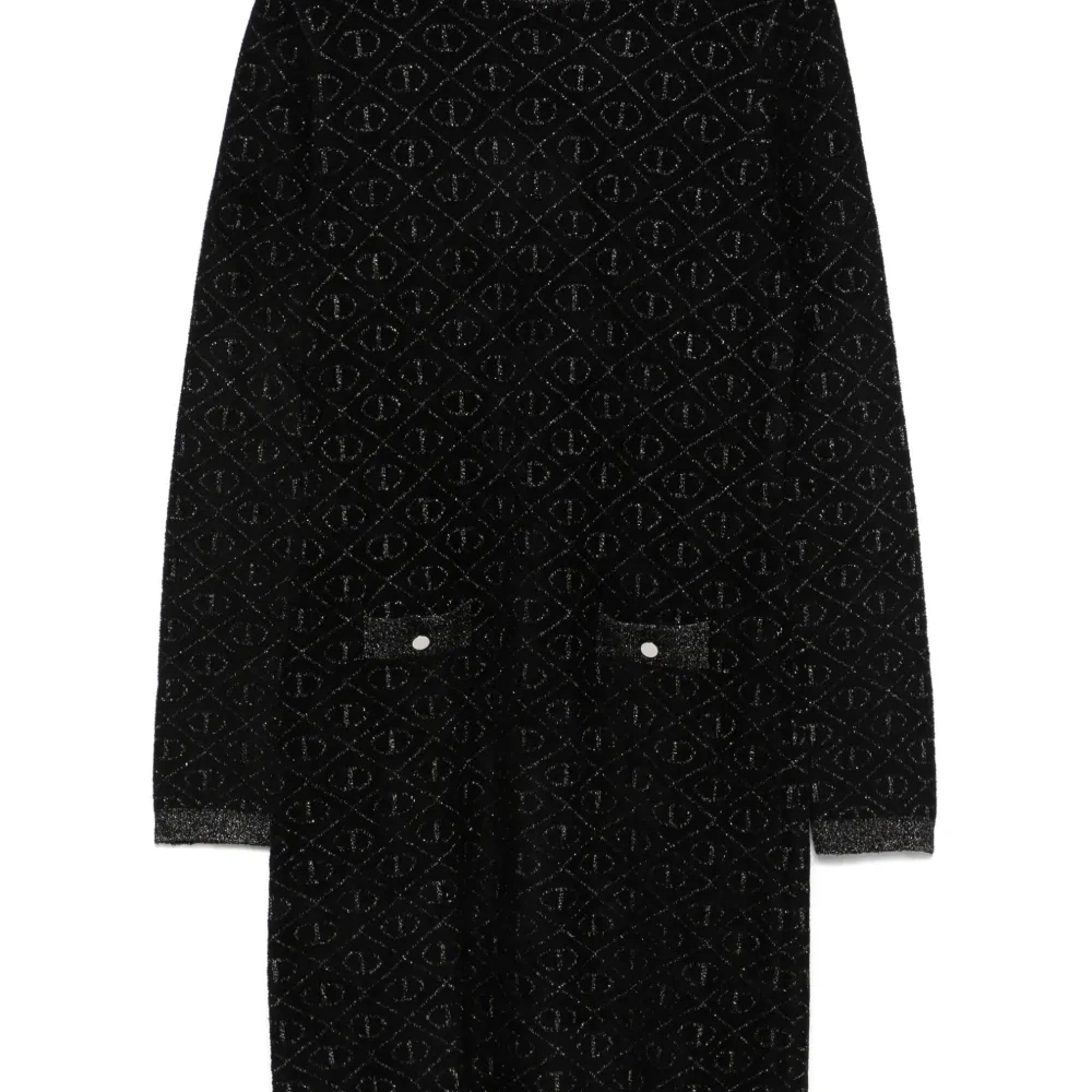 Платье с жаккардовым логотипом