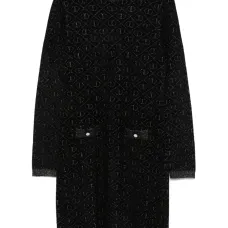 Платье с жаккардовым логотипом