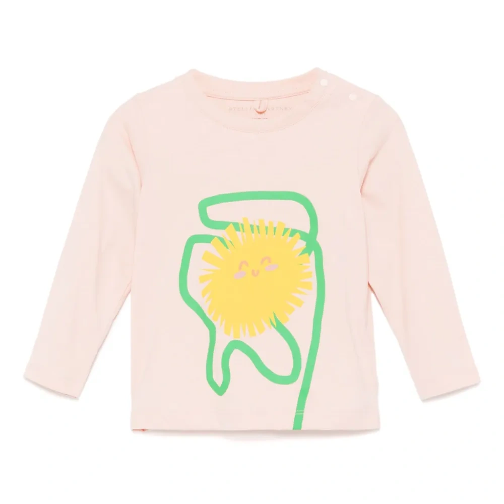 Футболка с длинными рукавами и цветочным принтом