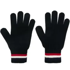 Шерстяные перчатки в полоску