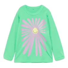 Футболка с длинными рукавами и цветочным принтом