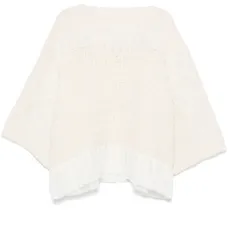 Свитер с кружевной аппликацией