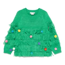 Свитер с помпонами