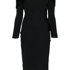 Платье миди со вставками