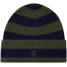 Кашемировая шапка бини в полоску