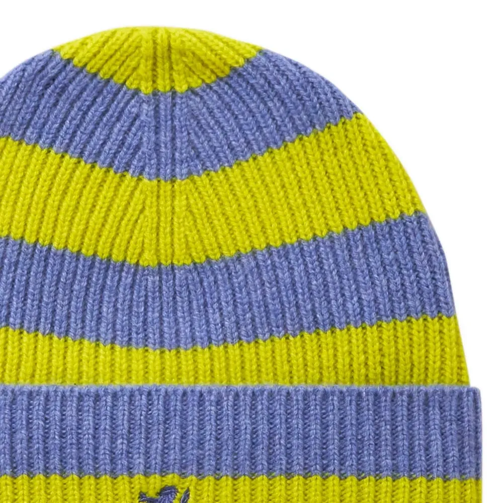 Кашемировая шапка бини в полоску