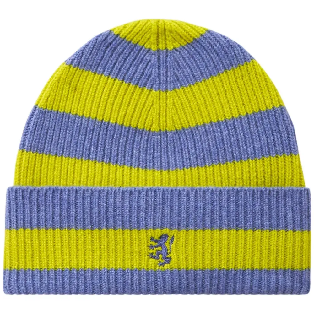 Кашемировая шапка бини в полоску