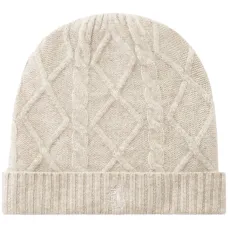 Кашемировая шапка бини фактурной вязки