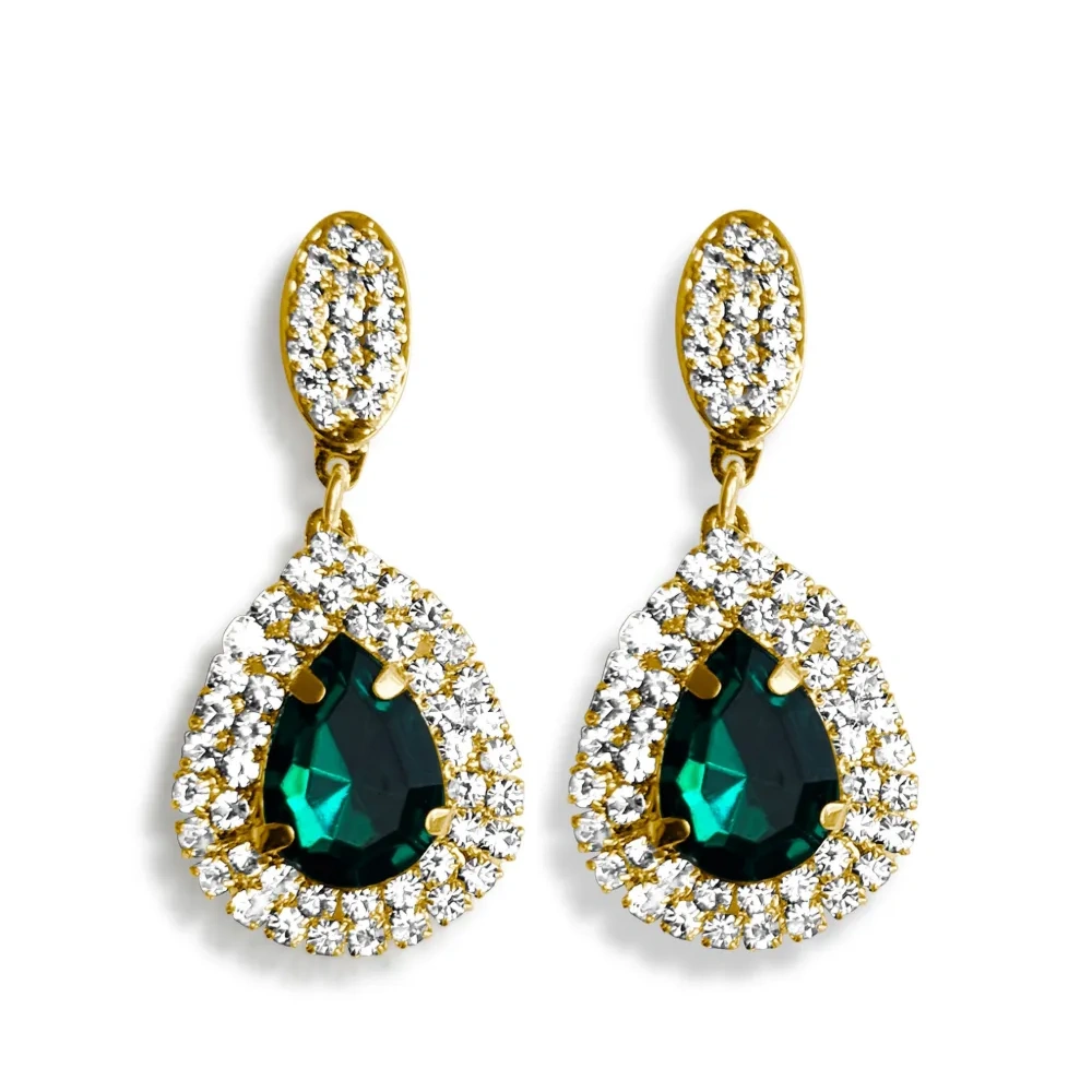 Серьги со стразами