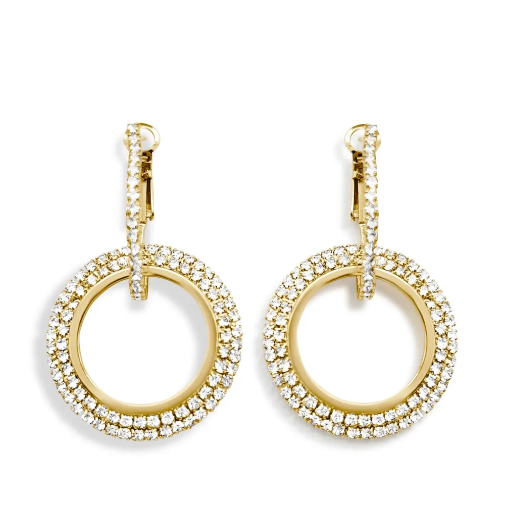 Серьги со стразами