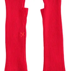 Перчатки-митенки в рубчик