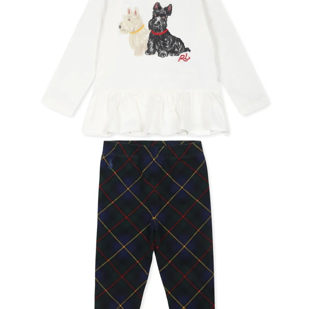 Комплект из легинсов и топа с принтом