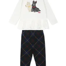 Комплект из легинсов и топа с принтом